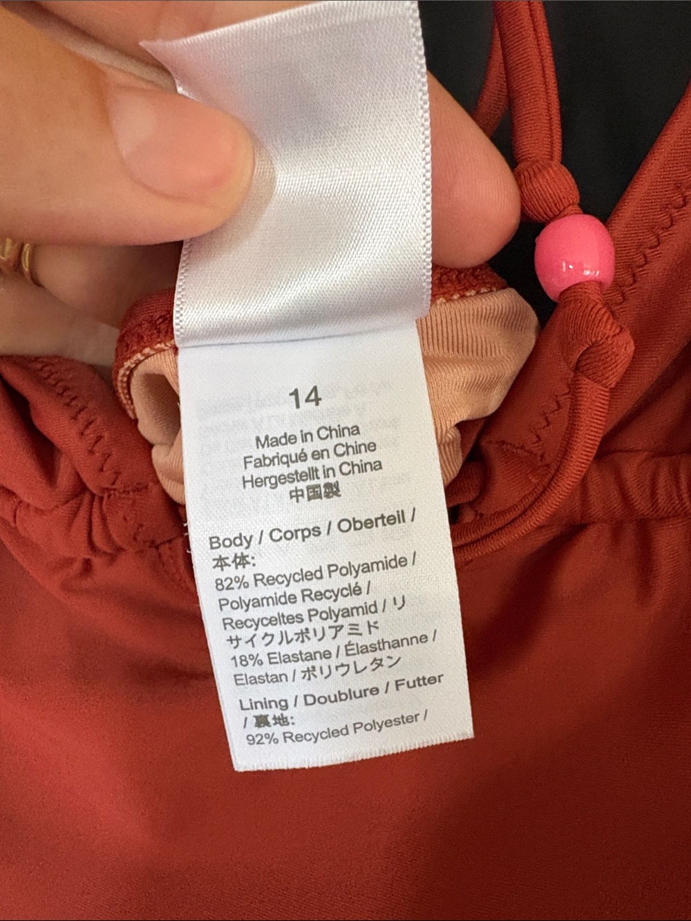 J. Crew Terracotta Orange One-Piece Swimsuit with Strappy Back - Picture 3 of 4